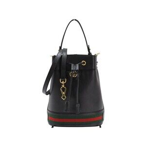 GUCCI Ophidia GG Bucket Bag Black Green Red shoulder strap handbag the